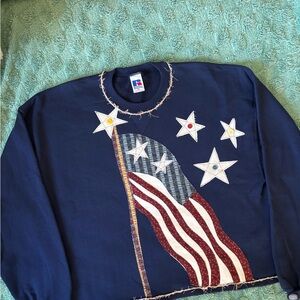 Russell Athletic Navy Star Sweatshirt